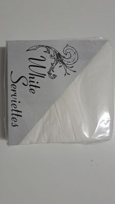 Serviettes White 2 ply 330x330mm 40's