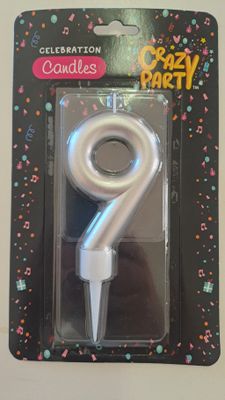 Candles Large Silver Nr 9