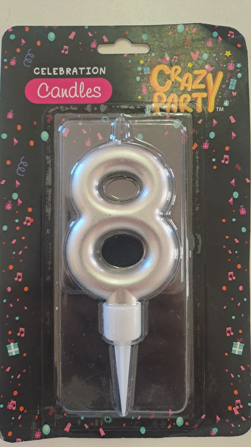 Candles Large Silver Nr 8