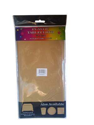 Tablecloth Plastic Gold