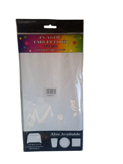 Tablecloth Plastic White