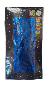 Foil Fringe Backdrop Dark Blue 1x2m