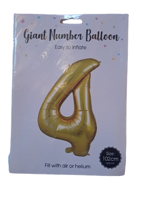 Balloon Giant Number 4 Gold