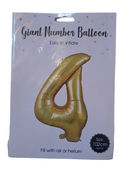 Balloon Giant Number 4 Gold