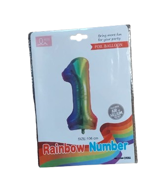 Balloon Giant Number 1 Rainbow