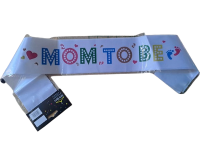 Sash Mom to Be White