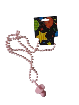 Baby Shower Necklace with Dummy Pink