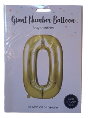 Balloon Giant Number 0 Gold