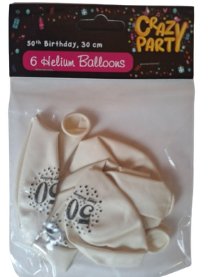 Balloons 50th 6's