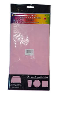 Tablecloth Plastic Pastel Pink