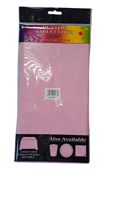 Tablecloth Plastic Pastel Pink