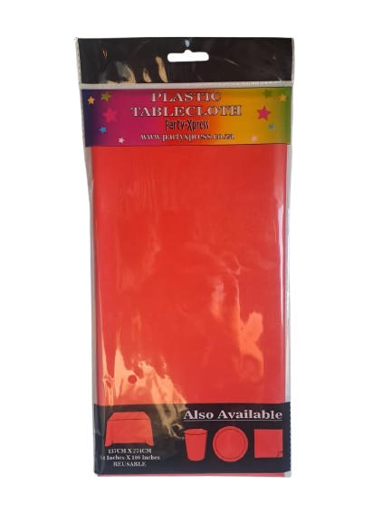 Tablecloth Plastic Red
