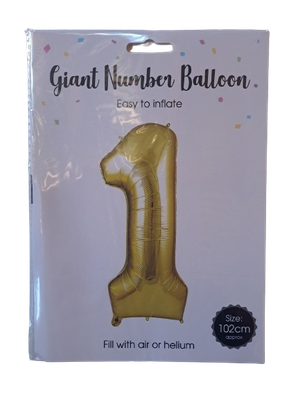 Balloon Giant Number 1 Gold