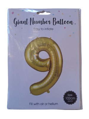 Balloon Giant Number 9 Gold