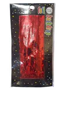 Foil Fringe Backdrop Red 1x2m