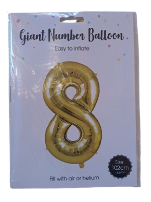 Balloon Giant Number 8 Gold