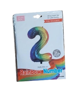 Balloon Giant Number 2 Rainbow