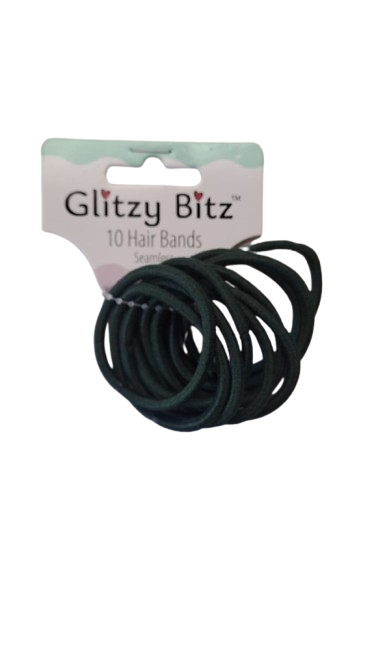 Hair Bands Seamless 10's Maroon/Dark Green