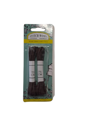 Laces Formal Round75mm Brown