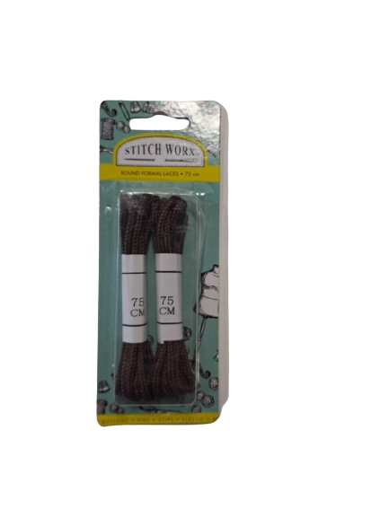 Laces Formal Round75mm Brown