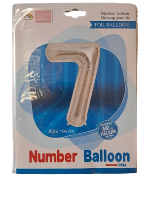 Balloon Giant Number 7 Silver