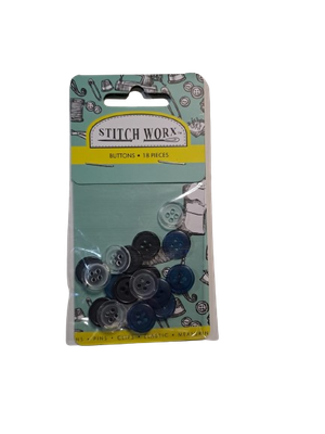 Buttons Small 18 Pieces Assorted