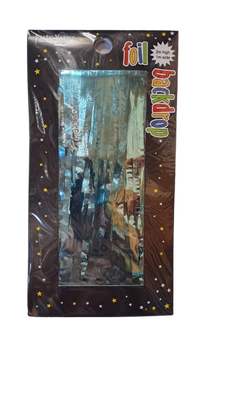 Foil Fringe Backdrop Light Blue 1x2m