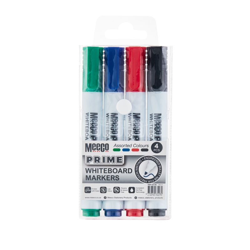 Whiteboard Markers Prime Assorted Wallet 4&#39;s