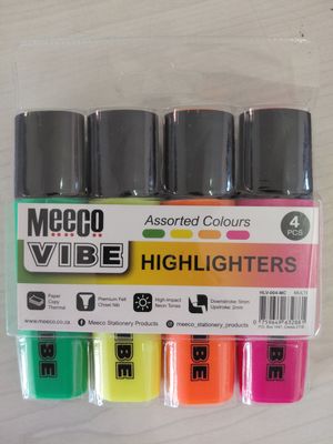 Highlighters 4 piece Wallet Assorted Colours
