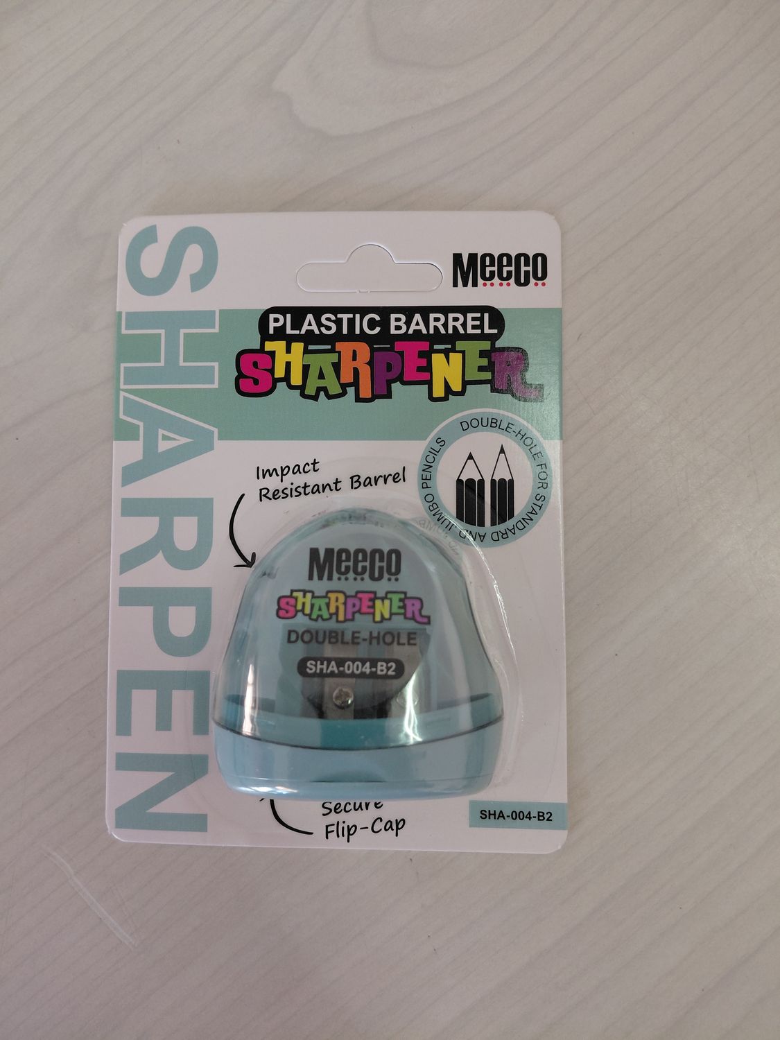 Plastic Barrel Sharpener Blue