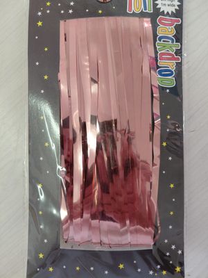 Foil Fringe Backdrop Rose Gold 1x2m