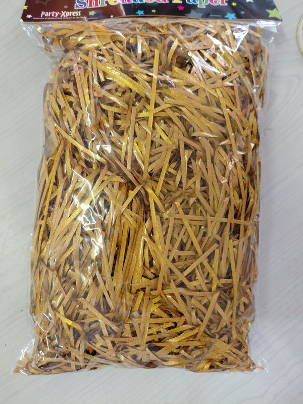 Shredded Paper 100g Glitter Gold