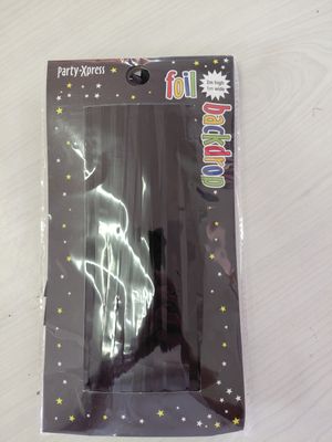 Foil Fringe Backdrop Black 1x2m