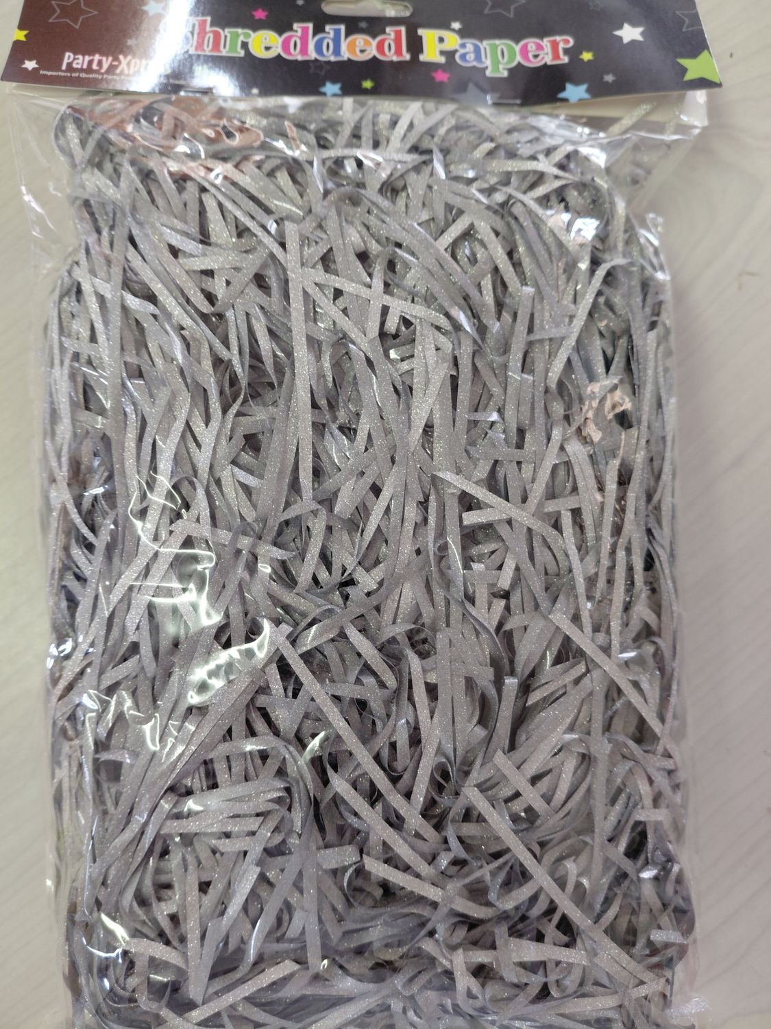 Shredded Paper 100g Glitter Silver