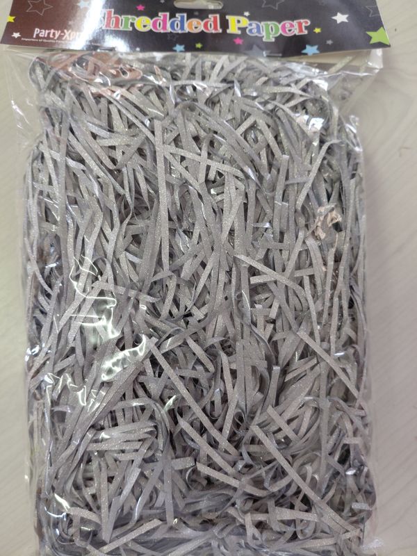 Shredded Paper 100g Glitter Silver