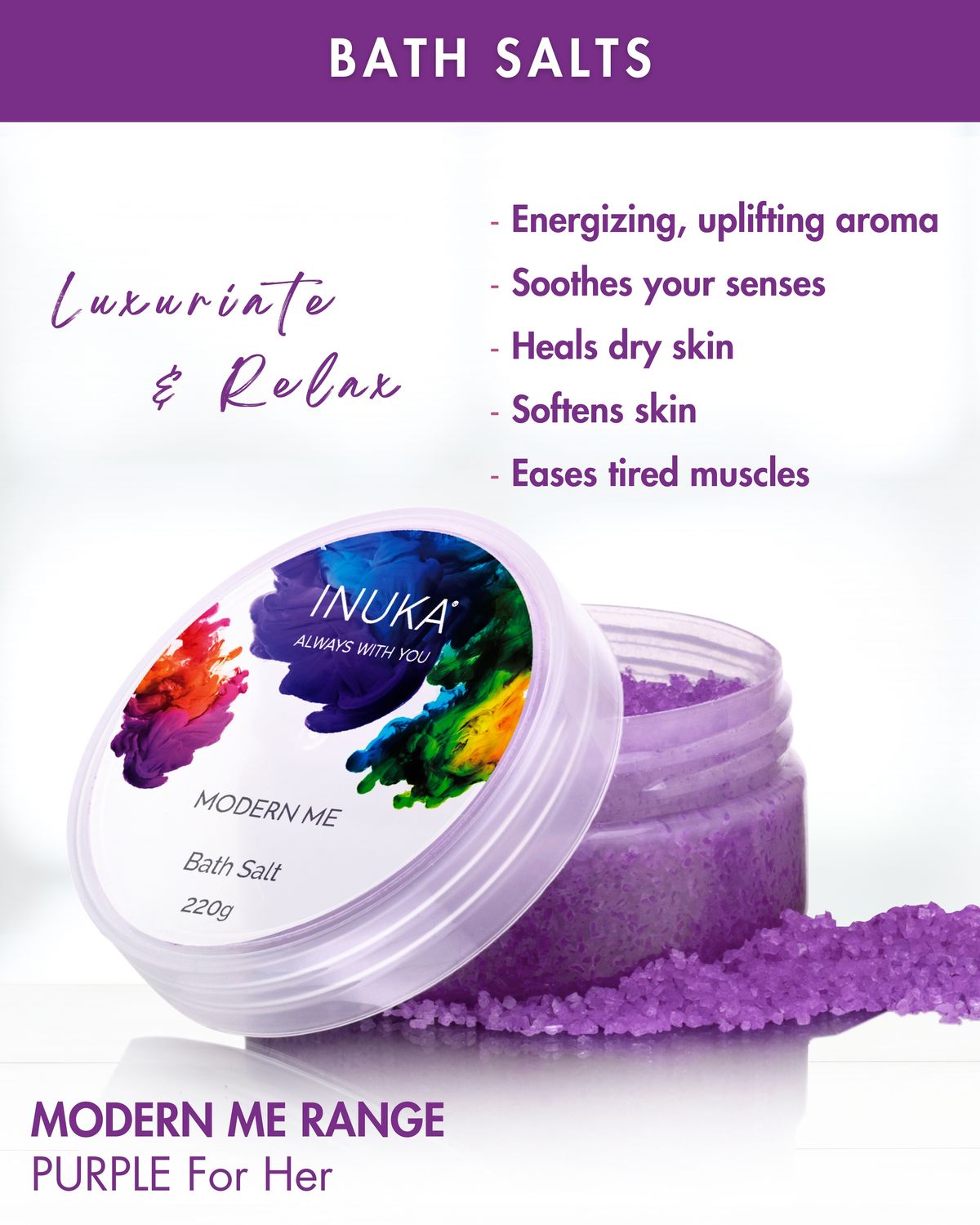 MOD Purple Bath Salt 220g