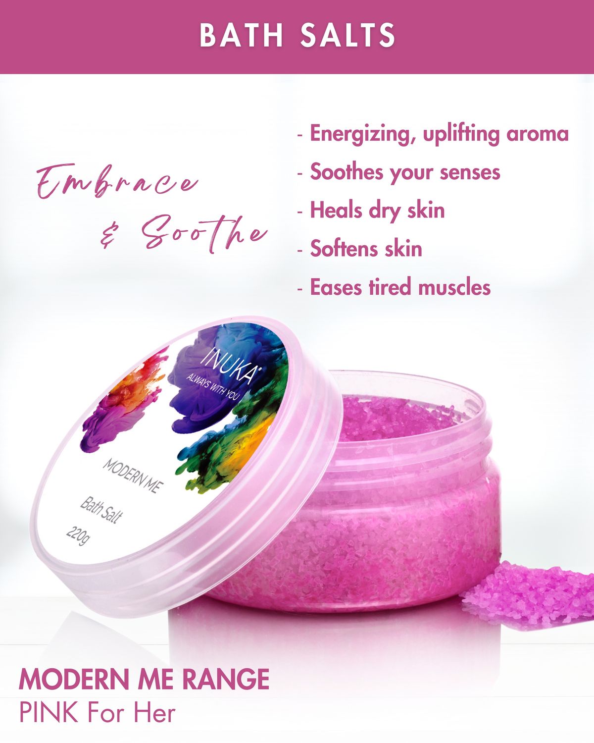 MOD Pink Bath Salt 220g