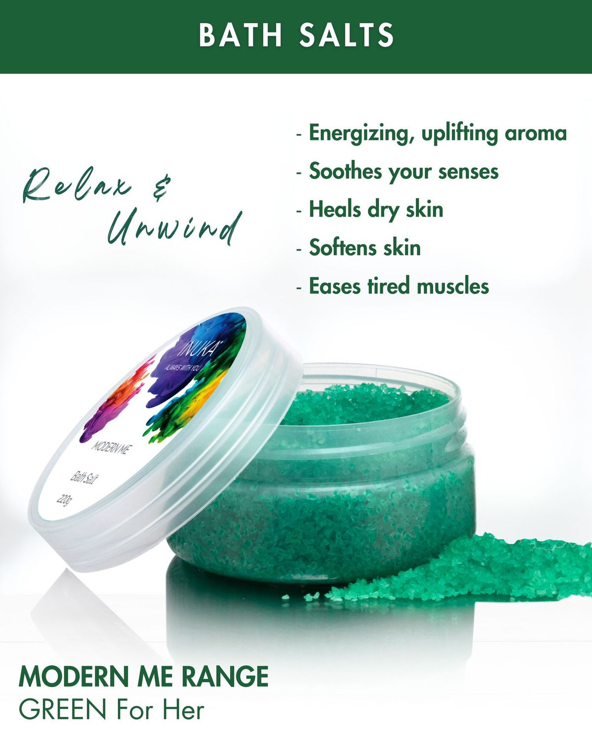 MOD Green Bath Salt 220g