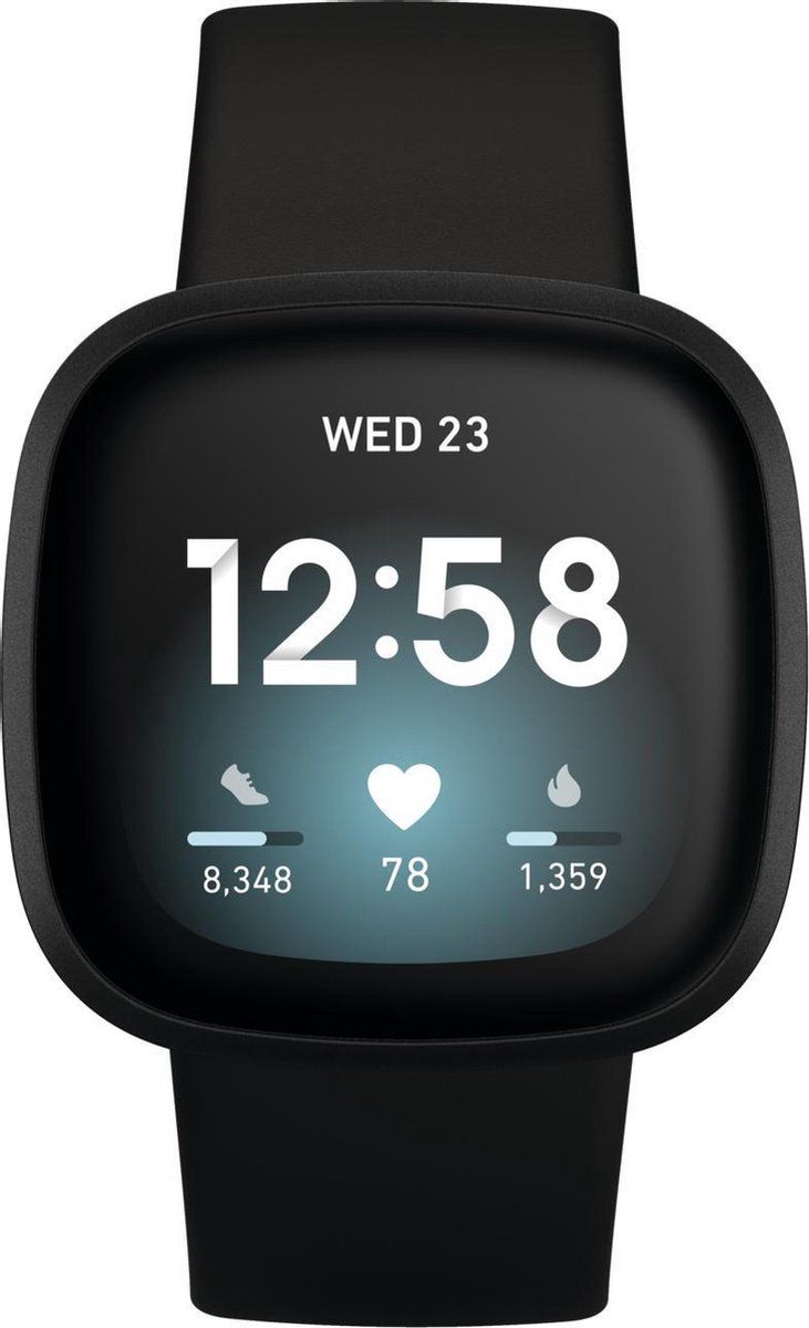 Fitbit Versa 3, zwart