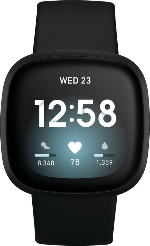 Fitbit Versa 3, zwart