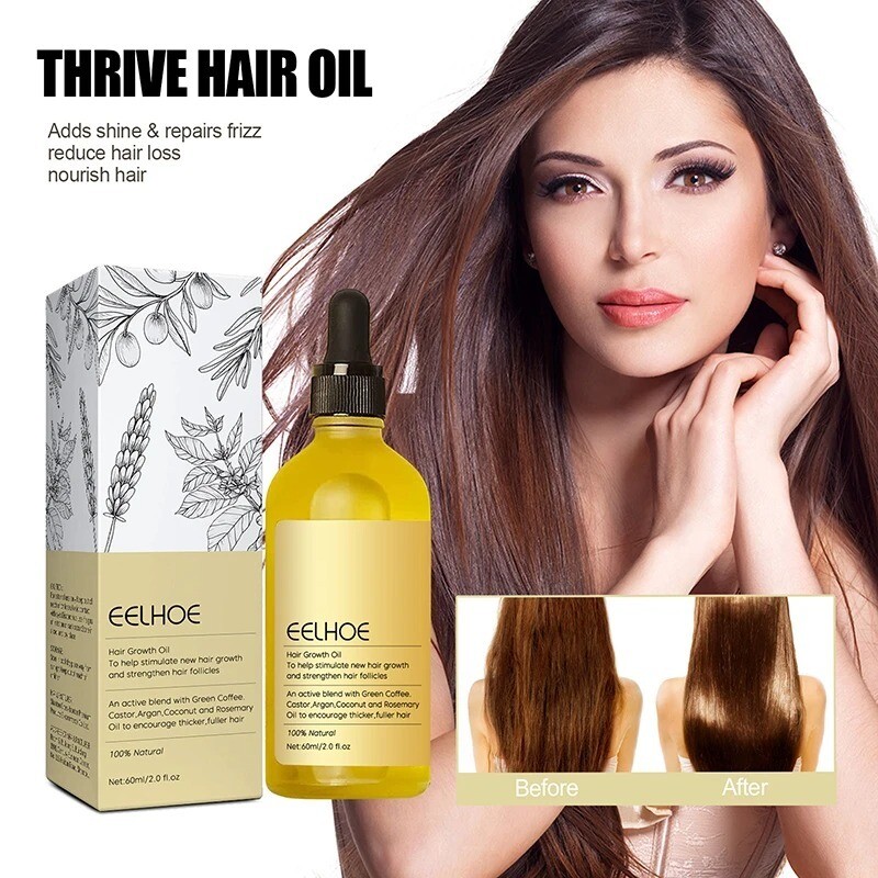 60ml Rosemary Dense Hair Essential Prevent Hair Loss Smooth Hairs Nourish Hair Care Oil