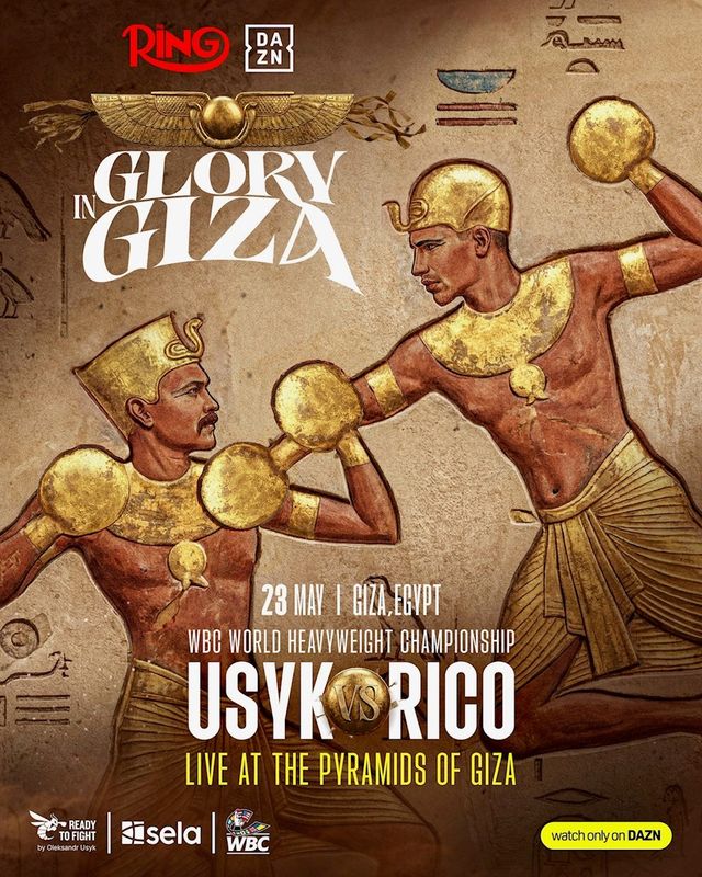 Usyk vs. Verhoeven fight at the Pyramids of Giza May 23, 2026