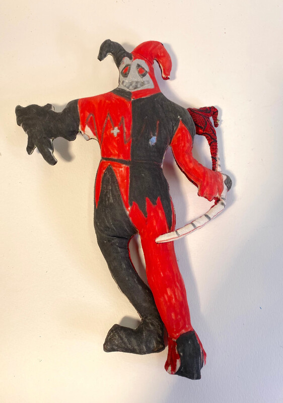 Evil Clown sculpture by David Schmuckler