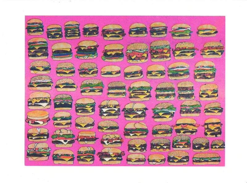Burgers by Allen Yu, limited edition risograph print (SSP x CCW)