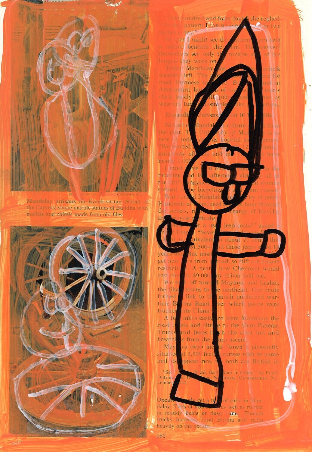 Untitled (Orange with Wagon Wheels) by Brandon Spicer-Crawley