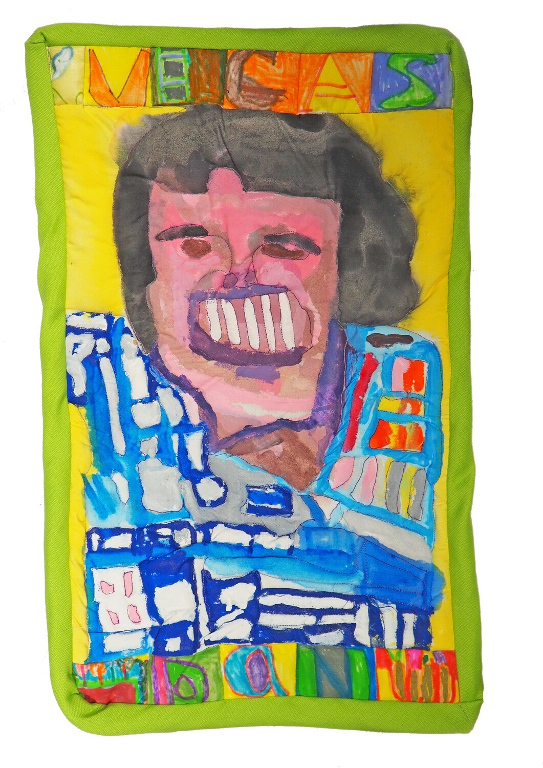 Vegas Dan Quilted Painting by Mary T. Bevlock