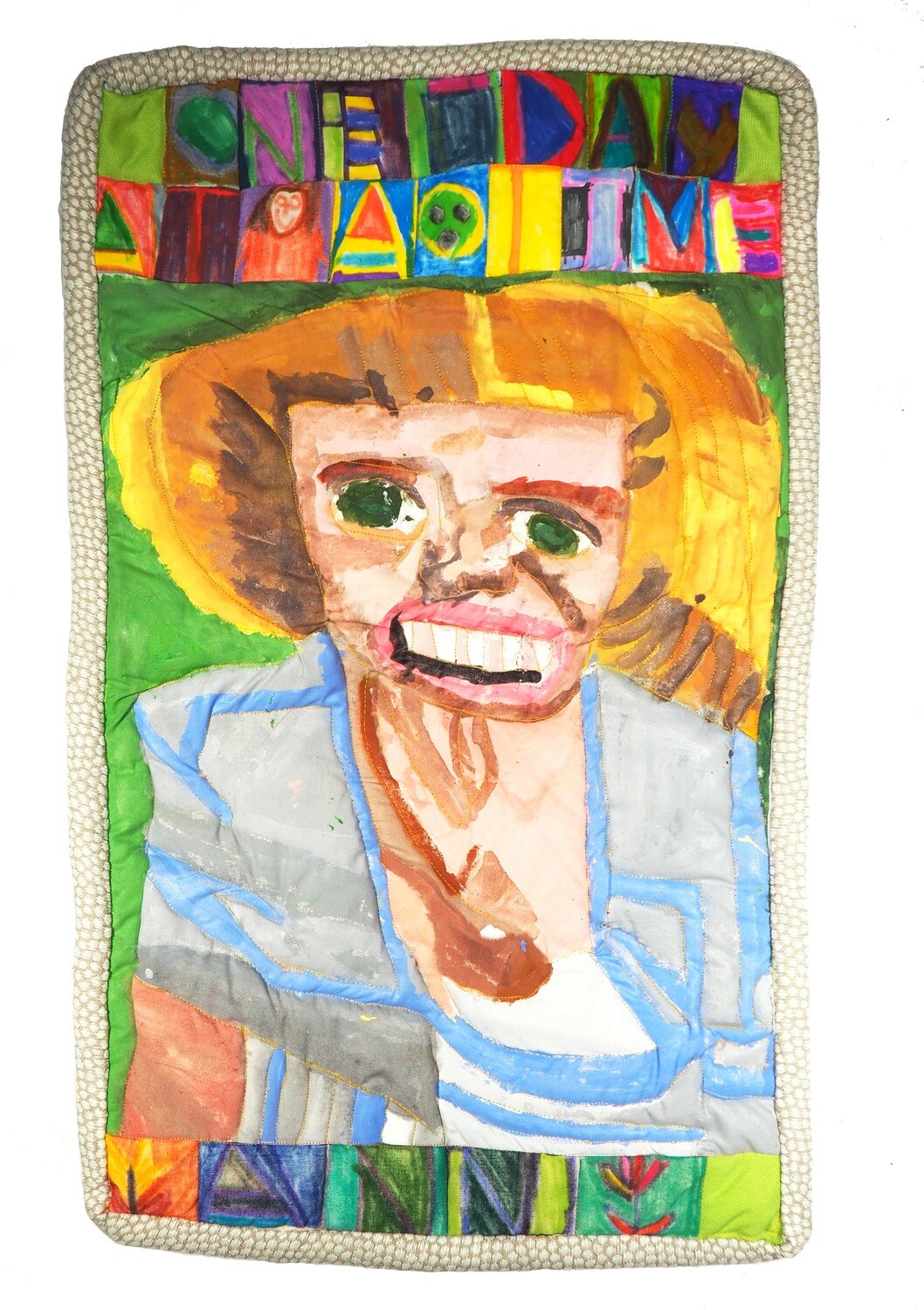 One Day at a Time Anne  Quilted Painting by Mary T. Bevlock