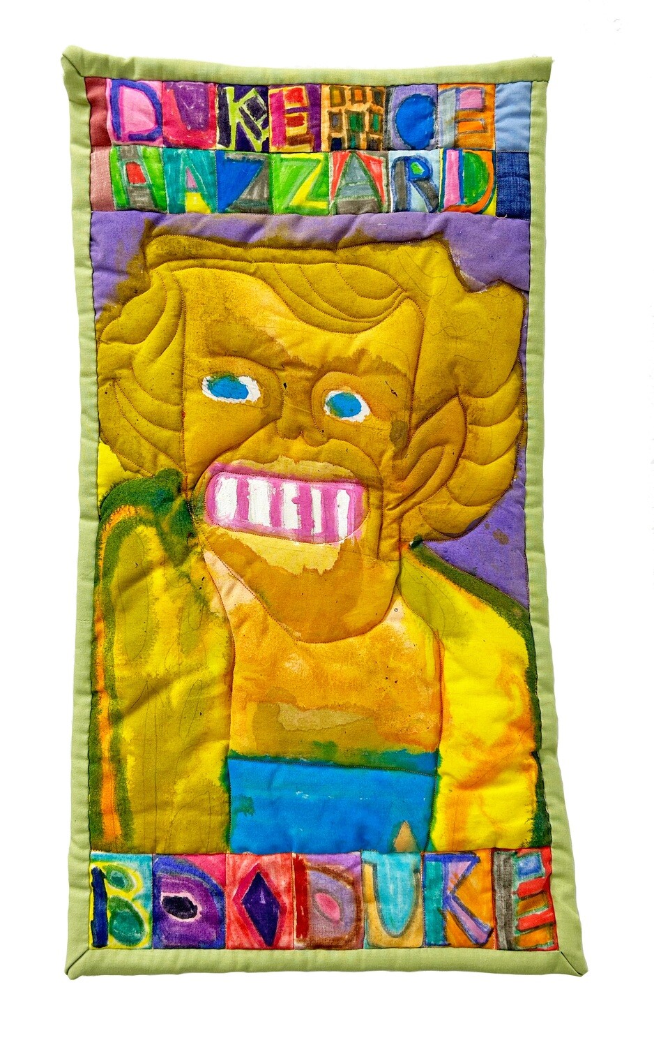 Dukes of Hazzard Bo Duke Quilted Painting by Mary T. Bevlock