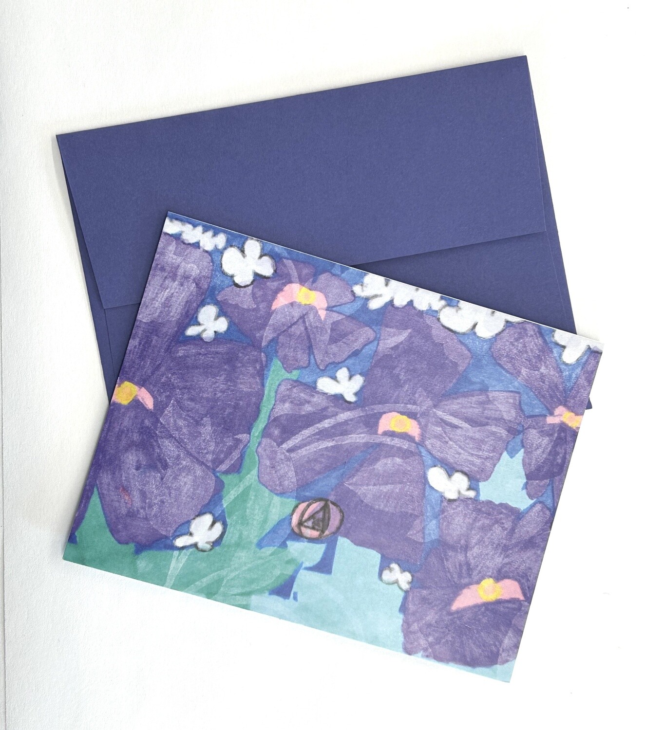 Purple Flowers card