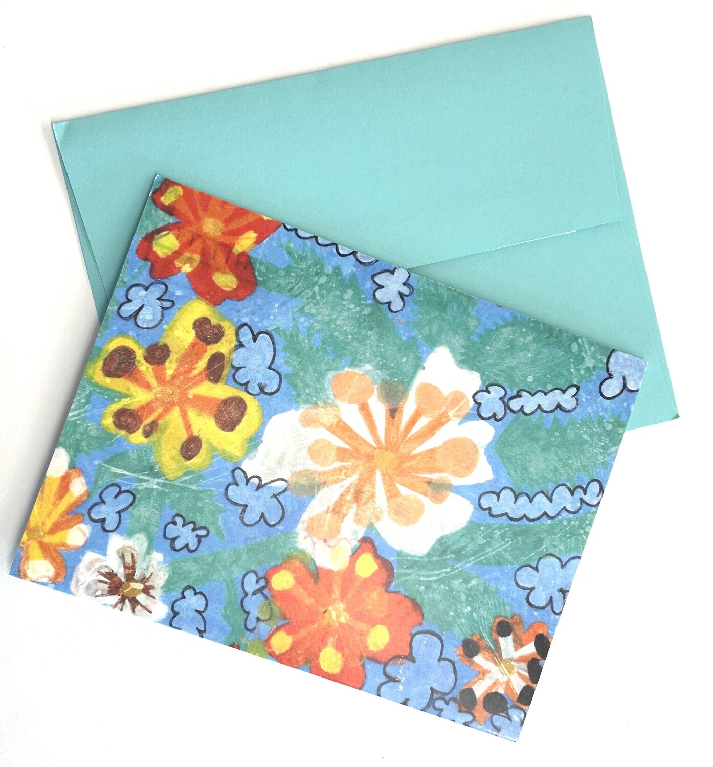Tropical Flowers card